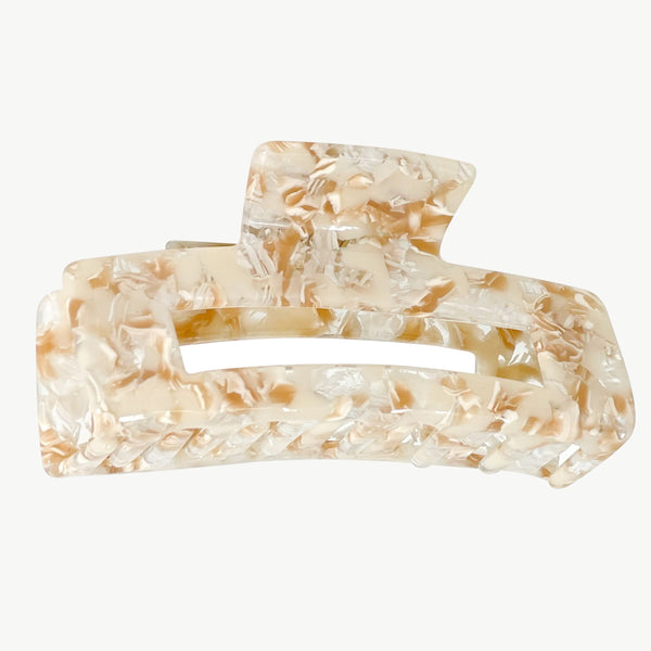 Large hair clip in beige shades